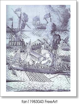Free art print of Battle of Gangut, June 27, 1714. Detail by Alexey Zubov