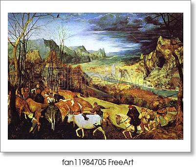 Free art print of The Return of the Herd (November) by Pieter Bruegel The Elder Free art print of The Return of the Herd (November) by Pieter Bruegel The Elder