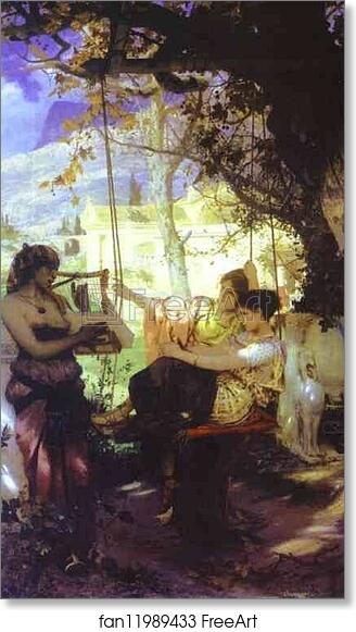 Free art print of Song of a Slave-Girl by Henryk Hector Siemiradzki