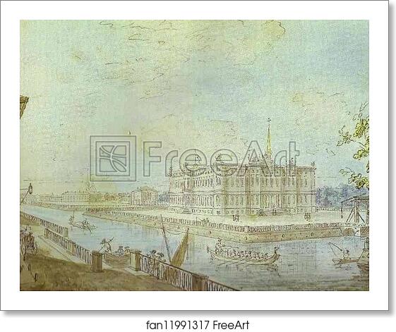 Free art print of View of the Mikhailovsky Castle in St. Petersburg by Fedor Alekseev Free art print of View of the Mikhailovsky Castle in St. Petersburg by Fedor Alekseev