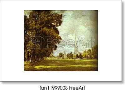 Free art print of A View of Salisbury Cathedral by John Constable