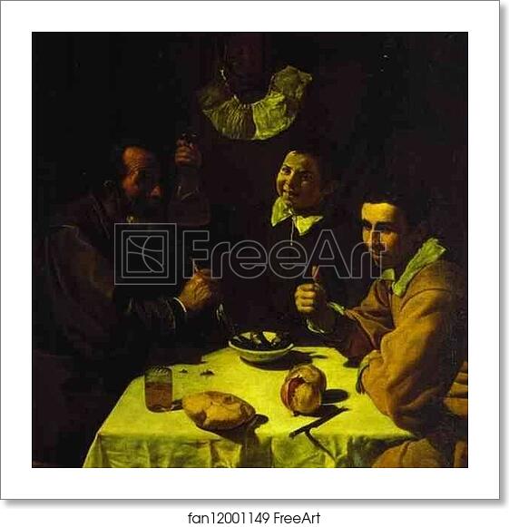 Free art print of Three Men at Table by Diego Velázquez Free art print of Three Men at Table by Diego Velázquez