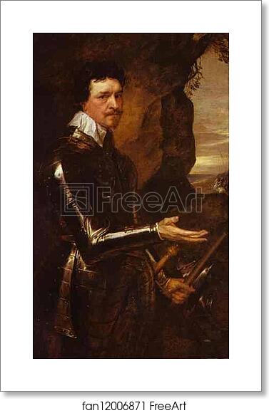 Free art print of Thomas Wentworth, 1st Earl of Strafford in an Armor by Sir Anthony Van Dyck