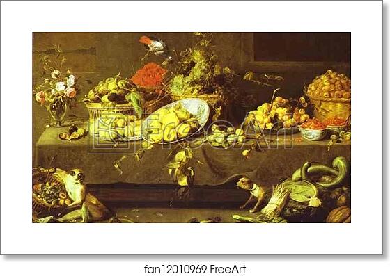 Free art print of Flowers, Fruits and Vegetables by Frans Snyders