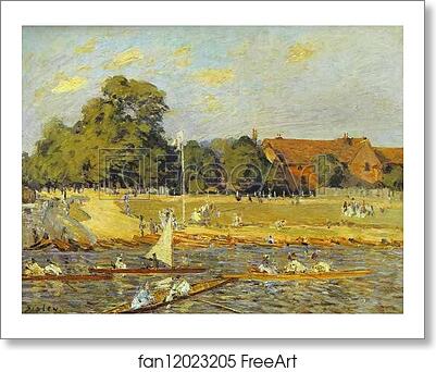 Free art print of Regatta at Hampton Court by Alfred Sisley