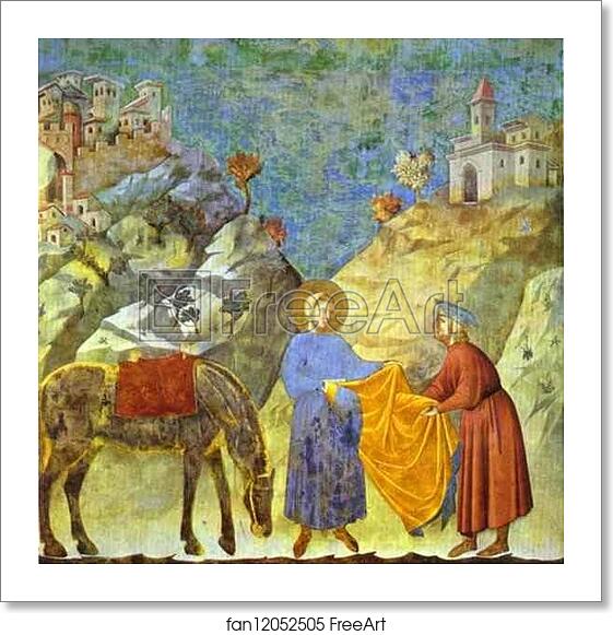 Free art print of St. Francis Giving His Cloak to a Poor Man by Giotto Free art print of St. Francis Giving His Cloak to a Poor Man by Giotto