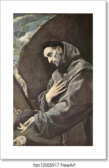 Free art print of St. Francis in Meditation by El Greco