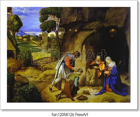Free art print of Adoration of the Shepherds by Giorgione