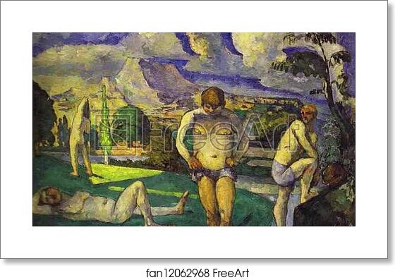 Free art print of The Bathers Resting by Paul Cézanne Free art print of The Bathers Resting by Paul Cézanne