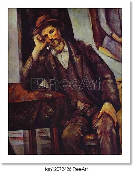 Free art print of Man Smoking a Pipe by Paul Cézanne Free art print of Man Smoking a Pipe by Paul Cézanne