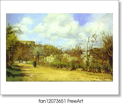 Free art print of Spring in Louveciennes by Camille Pissarro