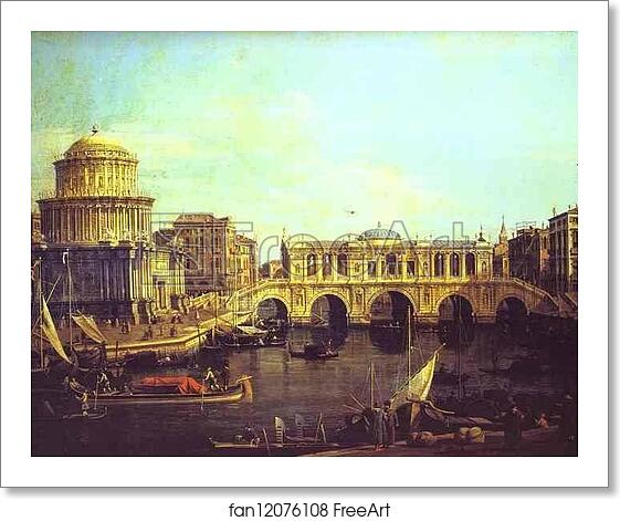 Free art print of Capriccio: the Grand Canal, with an Imaginary Rialto Bridge and Other Buildings by Giovanni Antonio Canale, Called Canaletto Free art print of Capriccio: the Grand Canal, with an Imaginary Rialto Bridge and Other Buildings by Giovanni Antonio Canale, Called Canaletto