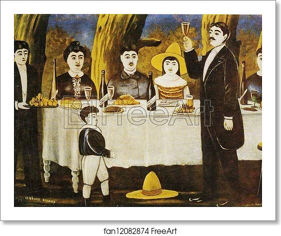 Free art print of Family Feast by Niko Pirosmani Free art print of Family Feast by Niko Pirosmani