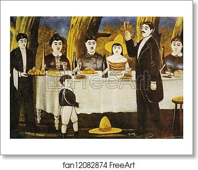 Free art print of Family Feast by Niko Pirosmani