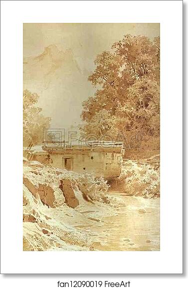 Free art print of Water Mill on a Mountain River. Crimea by Feodor Vasilyev Free art print of Water Mill on a Mountain River. Crimea by Feodor Vasilyev