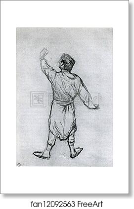 Free art print of Man in a Shirt, From Behind by Henri De Toulouse-Lautrec