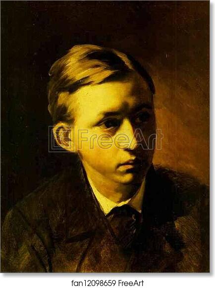 Free art print of Portrait of the Painter Nikolai Kasatkin by Vasily Perov