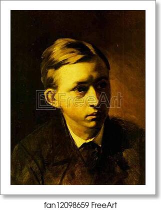 Free art print of Portrait of the Painter Nikolai Kasatkin by Vasily Perov
