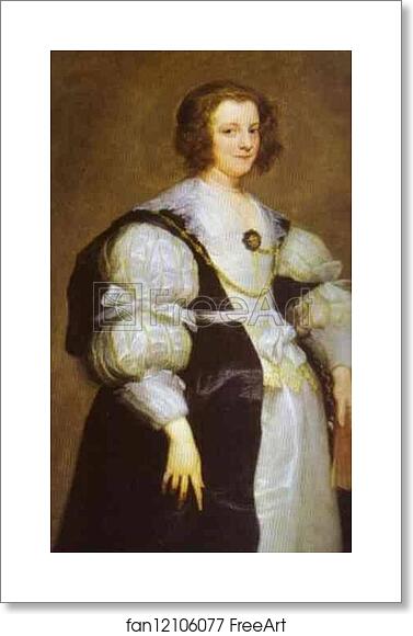Free art print of Portrait of Dona Polyxena Spinola Guzmán de Laganés by Sir Anthony Van Dyck