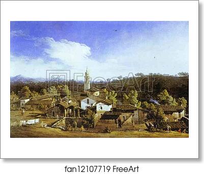Free art print of View of the Gazzada by Bernardo Bellotto