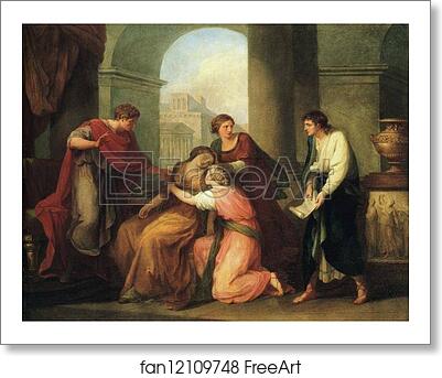 Free art print of Virgil Reading the Aeneid to Augustus and Octavia by Angelica Kauffman