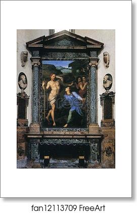 Free art print of Montage showing the Noli me tengere in its original location by Agnolo Bronzino