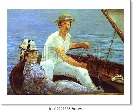 Free art print of Boating by Edouard Manet. 1874. Oil on canvas. The ...