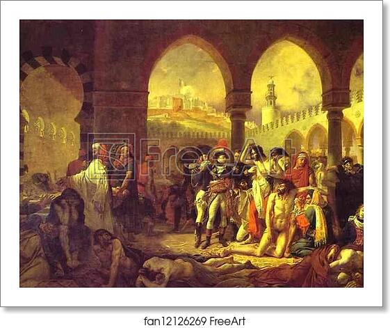 Free art print of Bonaparte Visiting the Plague-Striken at Jaffa on 11 March 1799 by Baron Antoine-Jean Gros