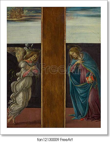Free art print of The Annunciation by Sandro Botticelli