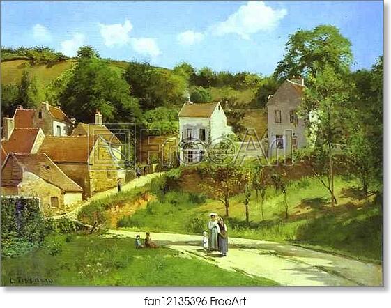 Free art print of L'Hermitage by Camille Pissarro