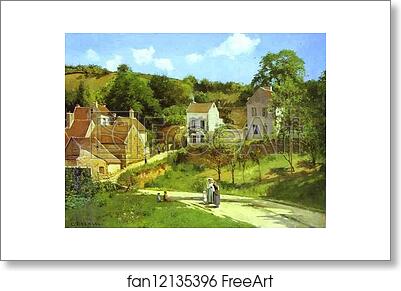 Free art print of L'Hermitage by Camille Pissarro