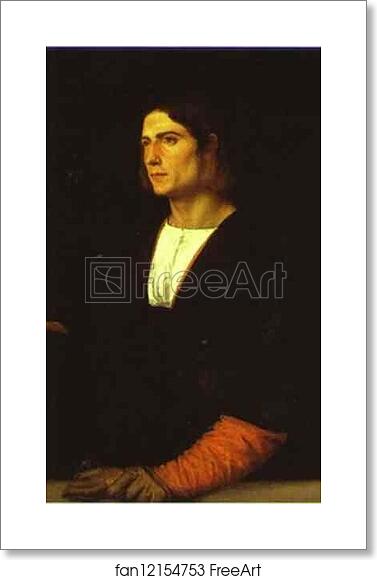 Free art print of Young Man with Cap and Gloves by Titian