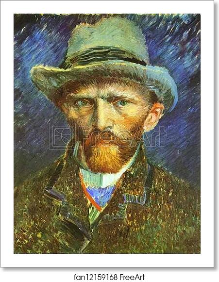 Free art print of Self-Portrait in a Grey Felt Hat by Vincent Van Gogh Free art print of Self-Portrait in a Grey Felt Hat by Vincent Van Gogh