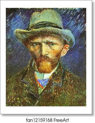 Free art print of Self-Portrait in a Grey Felt Hat by Vincent Van Gogh