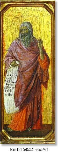 Free art print of Maestà (front, predella) The Prophet Isaiah by Duccio Di Buoninsegna