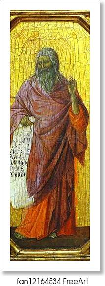 Free art print of Maestà (front, predella) The Prophet Isaiah by Duccio Di Buoninsegna