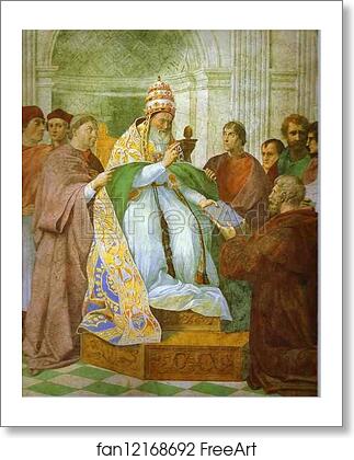 Free art print of Gregory IX Approving the Decretals by Raphael