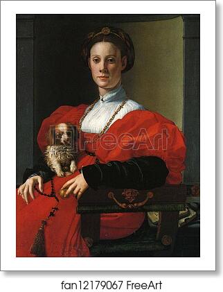 Free art print of Portrait of a Lady with Dog by Agnolo Bronzino