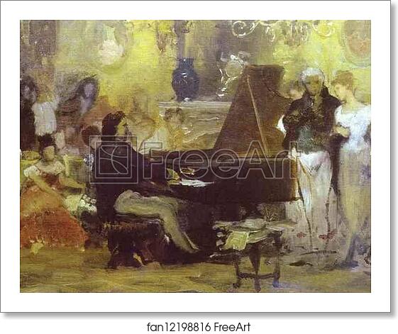 Free art print of Chopin Performing in the Guest-Hall of Anton Radziville in Berlin in 1829 by Henryk Hector Siemiradzki Free art print of Chopin Performing in the Guest-Hall of Anton Radziville in Berlin in 1829 by Henryk Hector Siemiradzki
