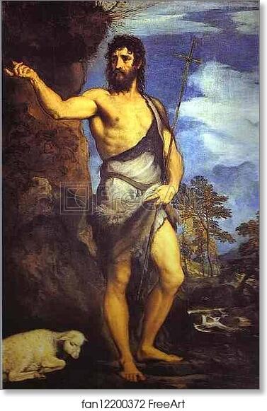 Free Art Print Of St. John The Baptist By Titian. C. 1540. Oil On ...