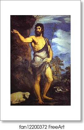Free art print of St. John the Baptist by Titian