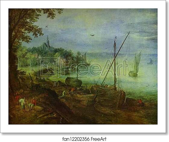 Free art print of River Landscape with Wood-Cutters by Jan Brueghel The Elder Free art print of River Landscape with Wood-Cutters by Jan Brueghel The Elder