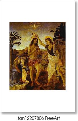 Free art print of The Baptism of Christ by Leonardo Da Vinci