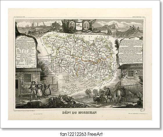 Free art print of Dépt. du Morbihan (région nord-ouest) by Victor Jules Levasseur