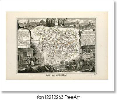 Free art print of Dépt. du Morbihan (région nord-ouest) by Victor Jules Levasseur Free art print of Dépt. du Morbihan (région nord-ouest) by Victor Jules Levasseur