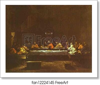 Free art print of The Last Supper by Nicolas Poussin