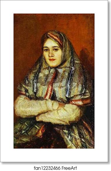 Free art print of Portrait A. I. Yemelyanova, née Shreider in a Dress of a Siberian Town-Dweller by Vasily Surikov