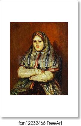 Free art print of Portrait A. I. Yemelyanova, née Shreider in a Dress of a Siberian Town-Dweller by Vasily Surikov