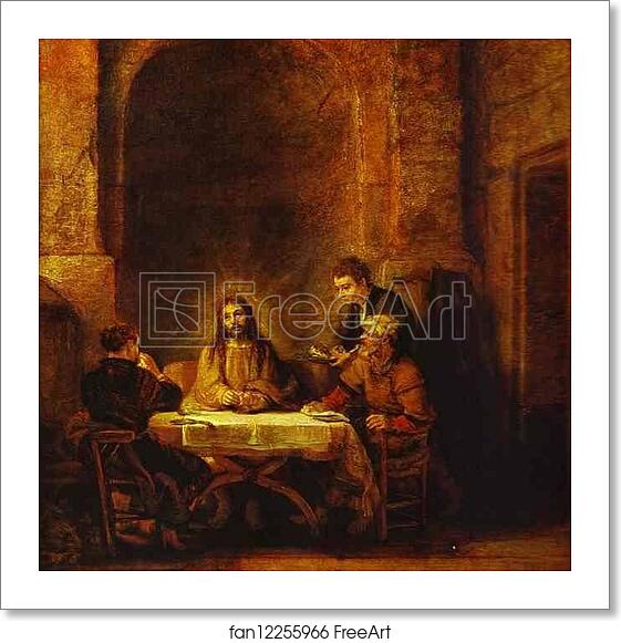 Free art print of The Supper at Emmaus by Rembrandt Harmenszoon Van Rijn Free art print of The Supper at Emmaus by Rembrandt Harmenszoon Van Rijn