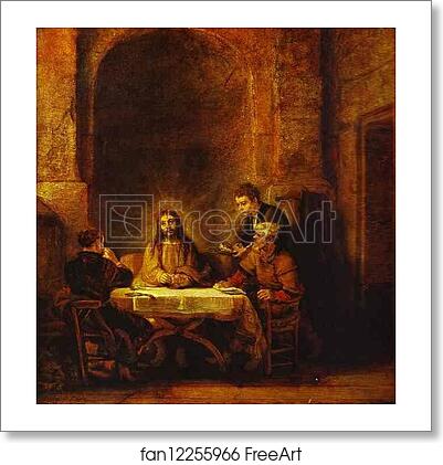 Free art print of The Supper at Emmaus by Rembrandt Harmenszoon Van Rijn